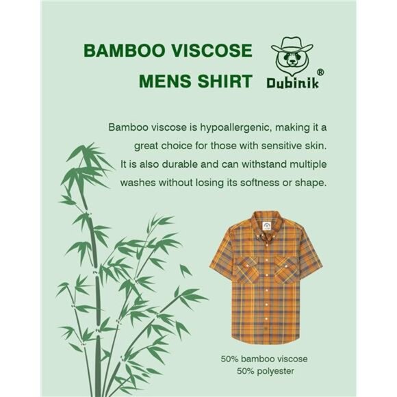 Mens Short Sleeve Button Down Mens Button Up Short Sleeve Two Pockets - Picture 4 of 6